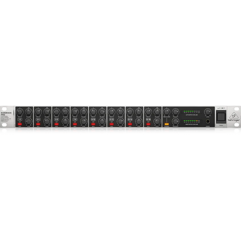 Behringer Eurorack Pro RX1602V2 Professional Multi-Purpose 16-Input Ultra-Low Noise Line Mixer