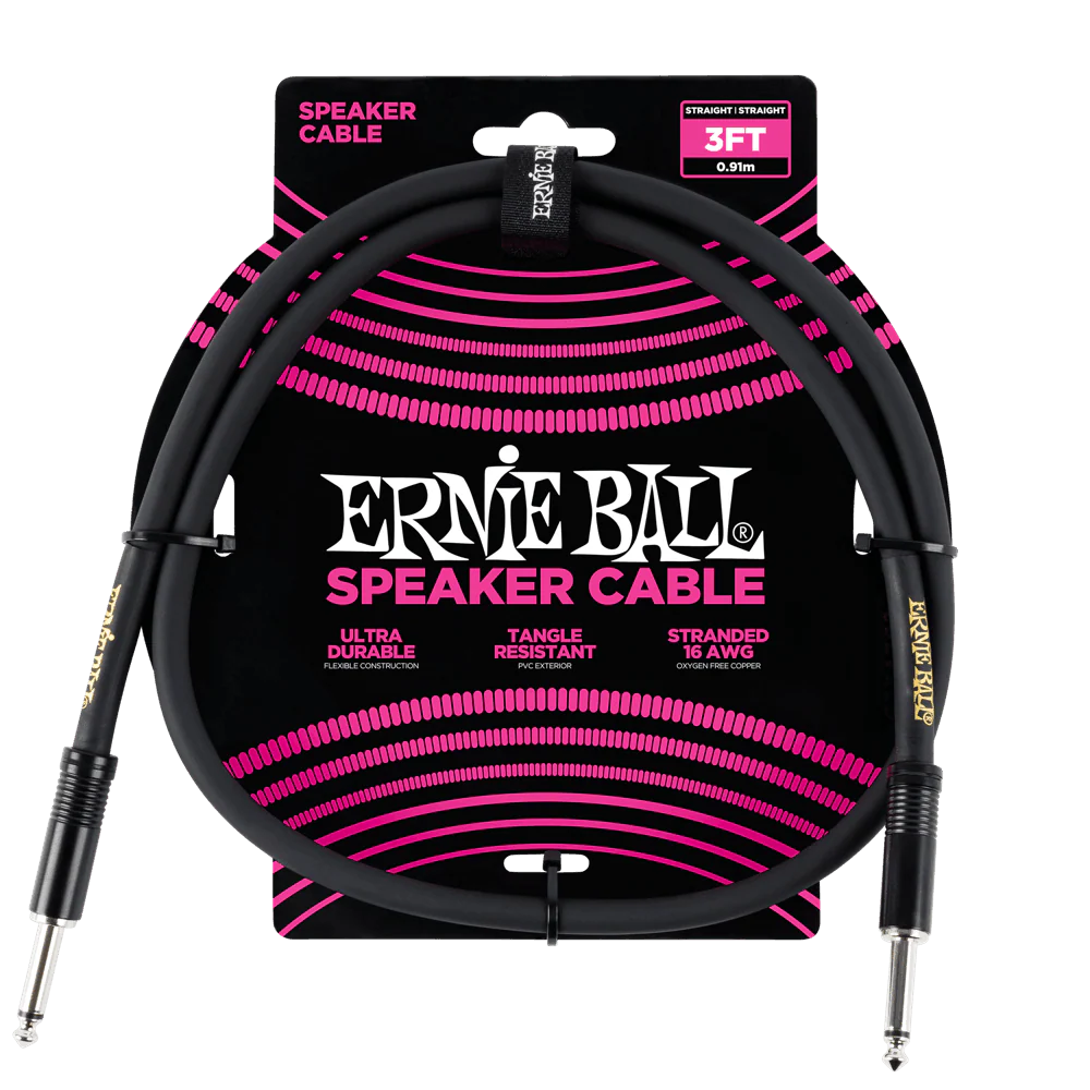 Ernie Ball P06071 Straight Jack to Jack Speaker Cable - 1 Metre
