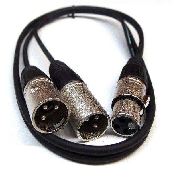 EWI Female XLR to 2 x Male XLR Splitter Cable