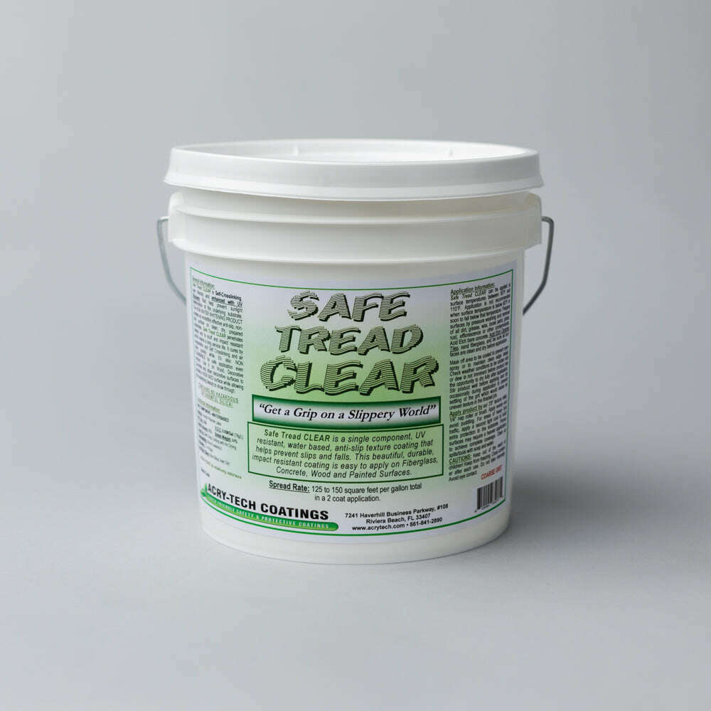 Safe Tread Anti Slip Coating �C Clear 'Medium Grit' 1 Gallon - (3.8L)