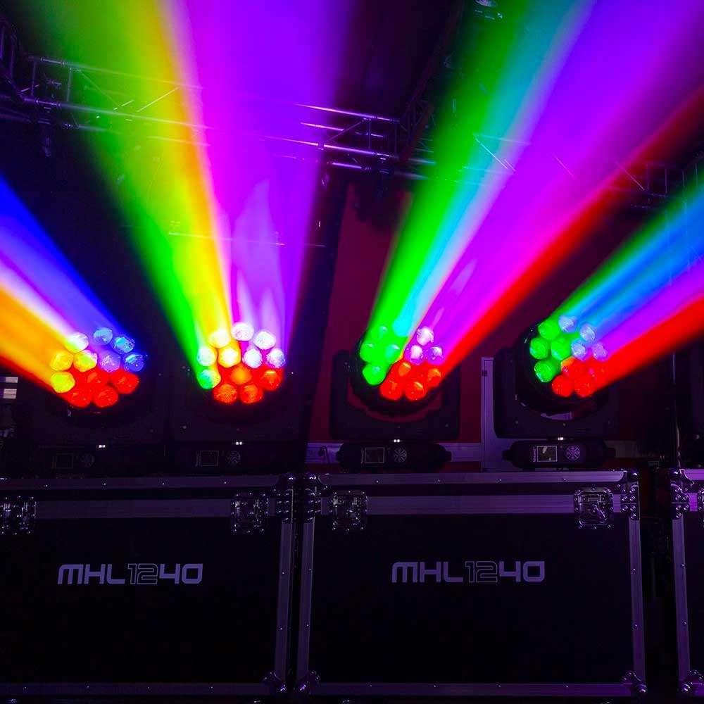 BeamZ MHL1240 12x40W Moving Head Zoom Pair in Roadcase
