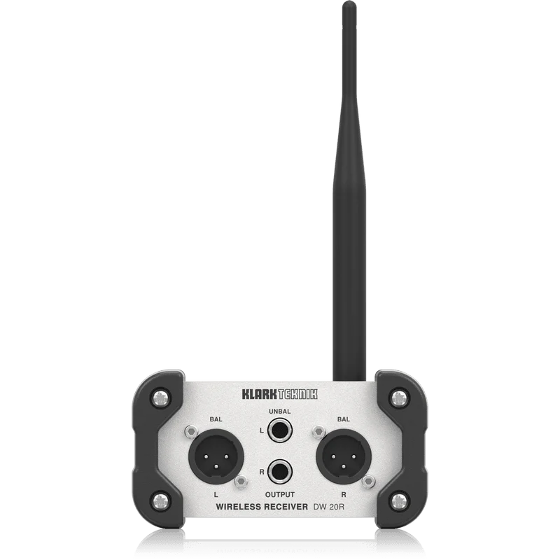 Klark Teknik DW 20R 2.4 GHz Wireless Stereo Receiver for High-Performance Stereo Audio Broadcasting