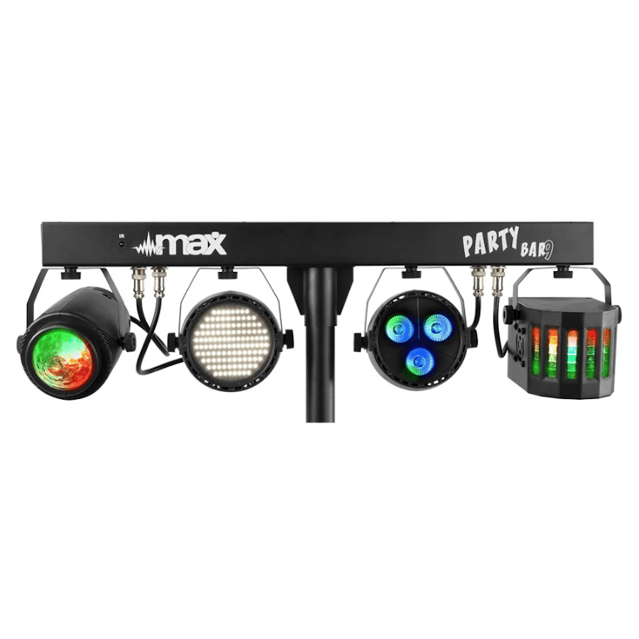 MAX PartyBar09 1x Par, 1x Strobe, 1x Derby + 1x Jellymoon LED