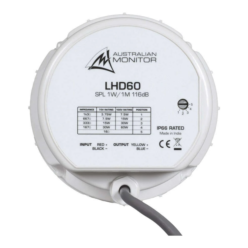 Australian Monitor LHD60 60W 100V Horn Driver