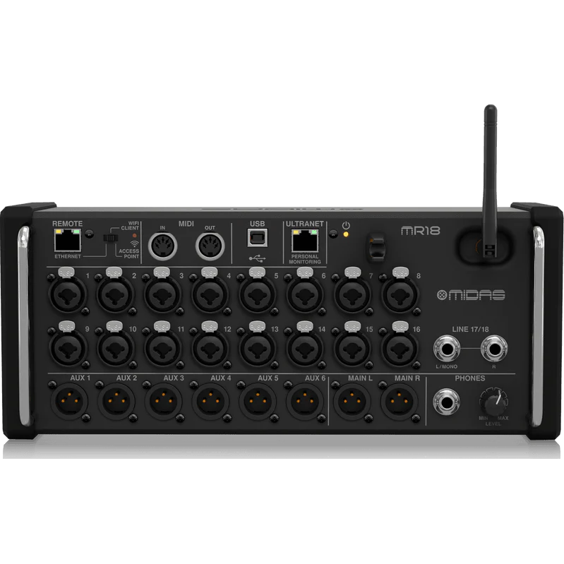 Midas MR18 18-Input Digital Mixer for iPad/Android Tablets