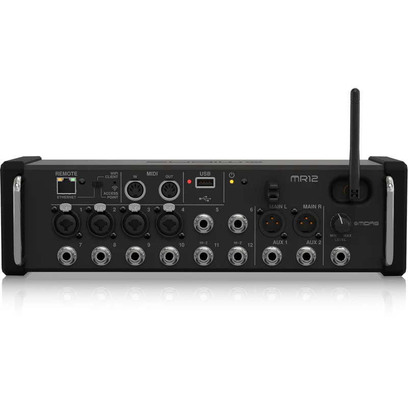 Midas MR12 12-Input Digital Mixer for iPad/Android Tablets