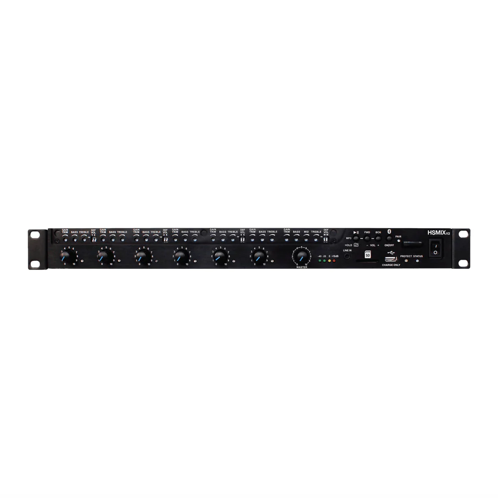 Australian Monitor HSMIX V2 9-Input 1RU Rack Mount Mic/Line Mixer w/ MP3 Player & Bluetooth
