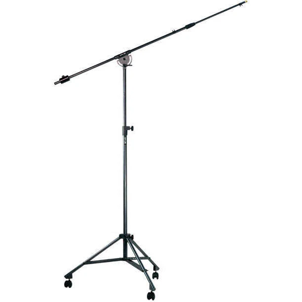 Quik Lok A-50 Height Adjustable Tripod Studio Boom Microphone Stand with Casters