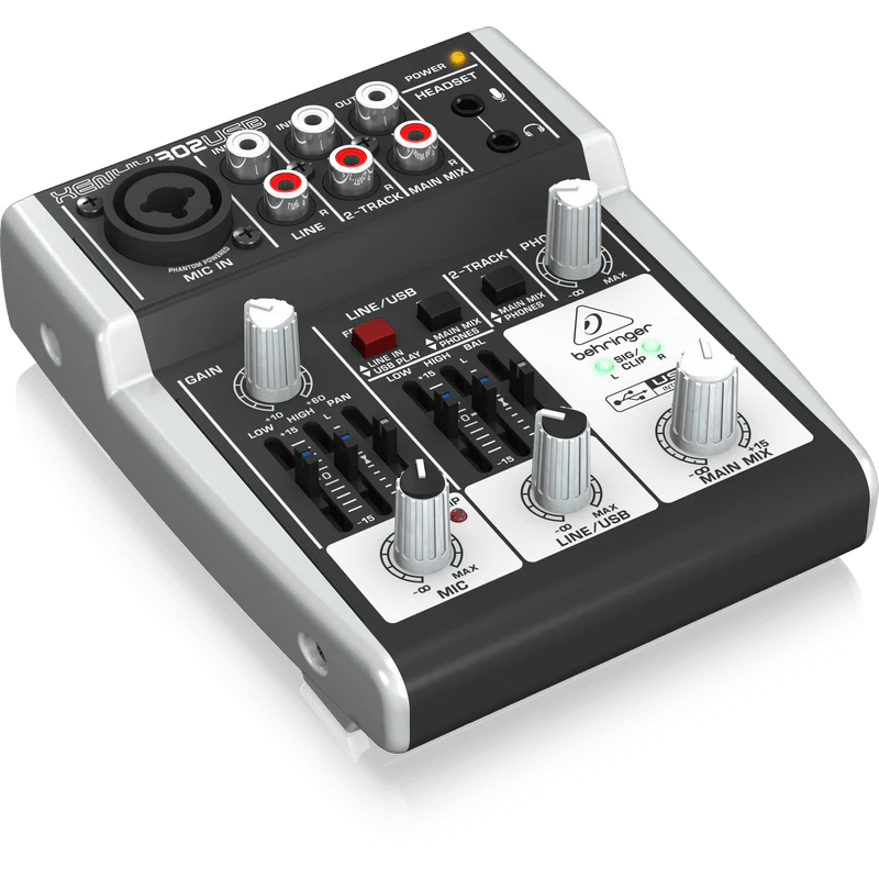 Behringer XENYX 302USB Premium 5-Input Mixer with USB/Audio Interface