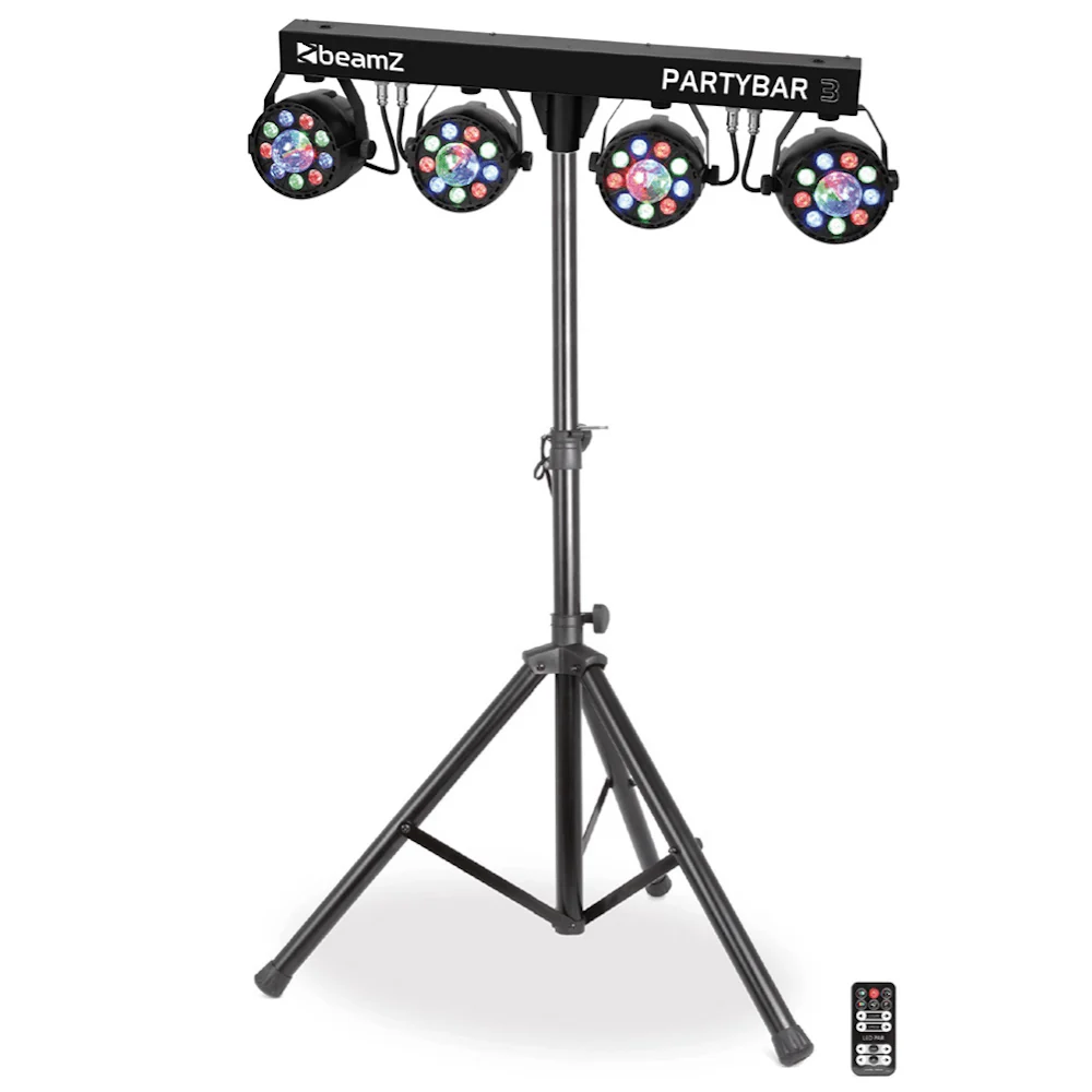 BeamZ PartyBar 3 4x PAR All-In-One LED DJ Lighting System with Magic Ball