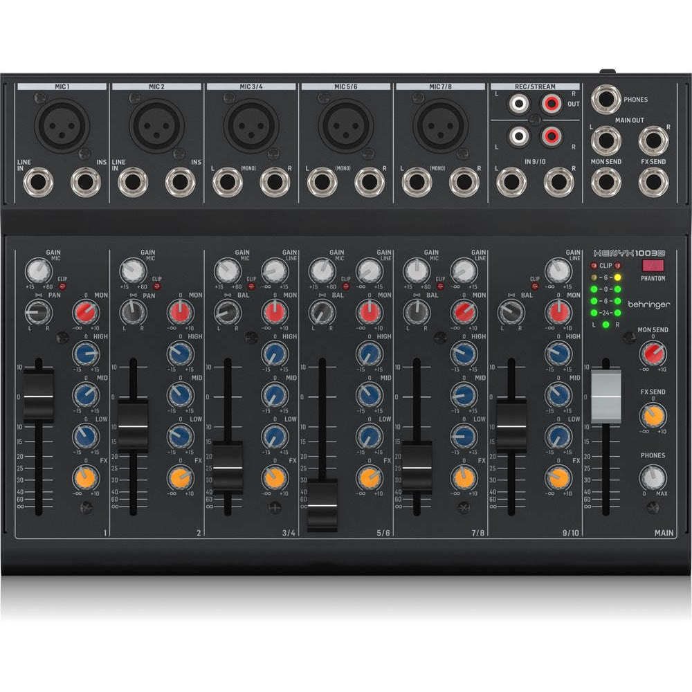 Behringer XENYX 1003B 5 Mic Preamps, 10-Input Mixer with Optional Battery Operation