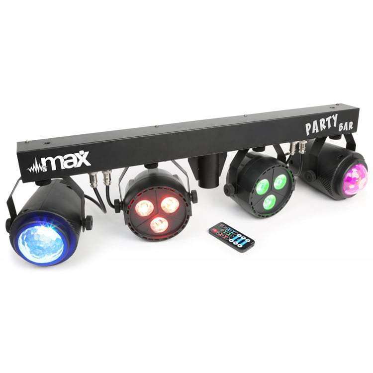 MAX PartyBar Complete DJ Lighting Set - includes stand