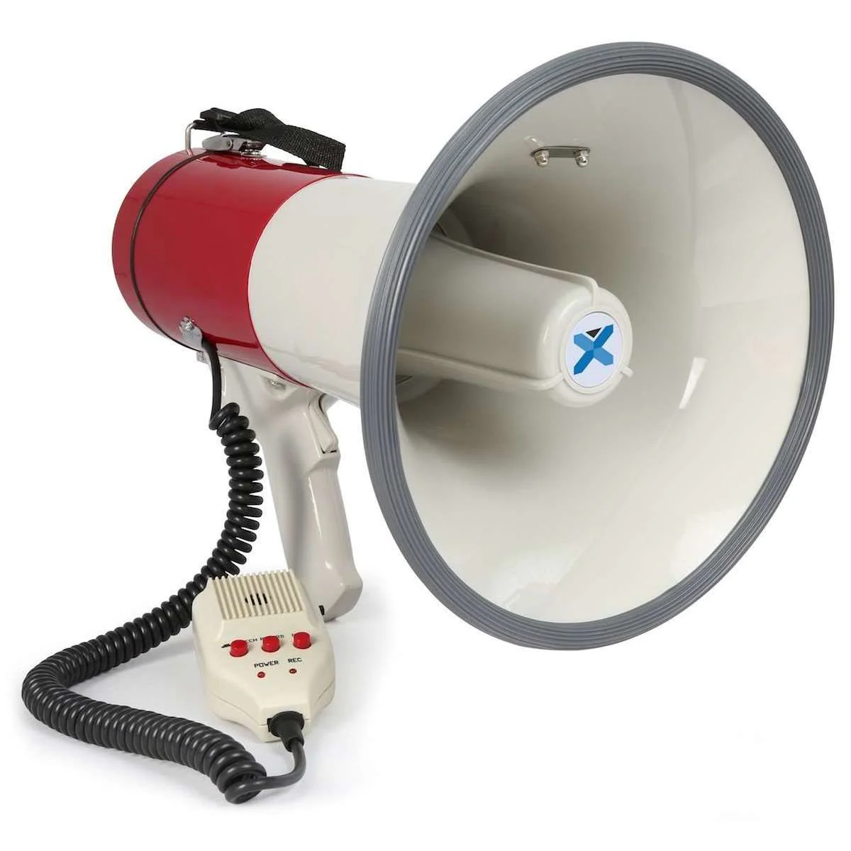 Vonyx 25 Watt (50 Watt max.) Over The Shoulder Style Megaphone with Siren