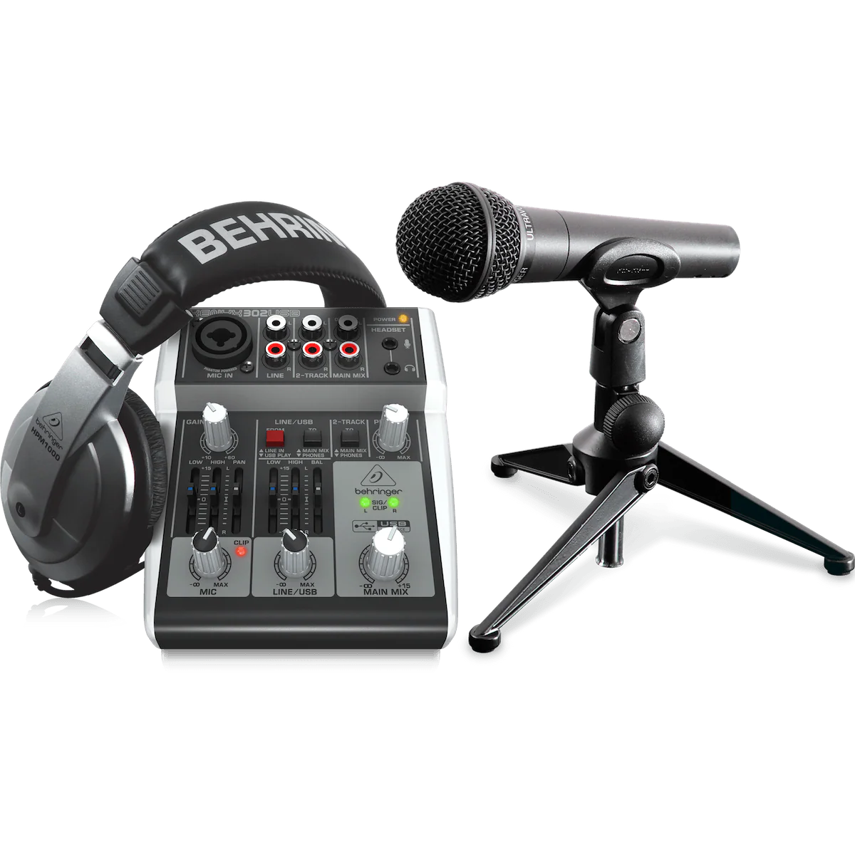 Behringer PODCASTUDIO 2 USB Complete Bundle with USB/Audio Interface