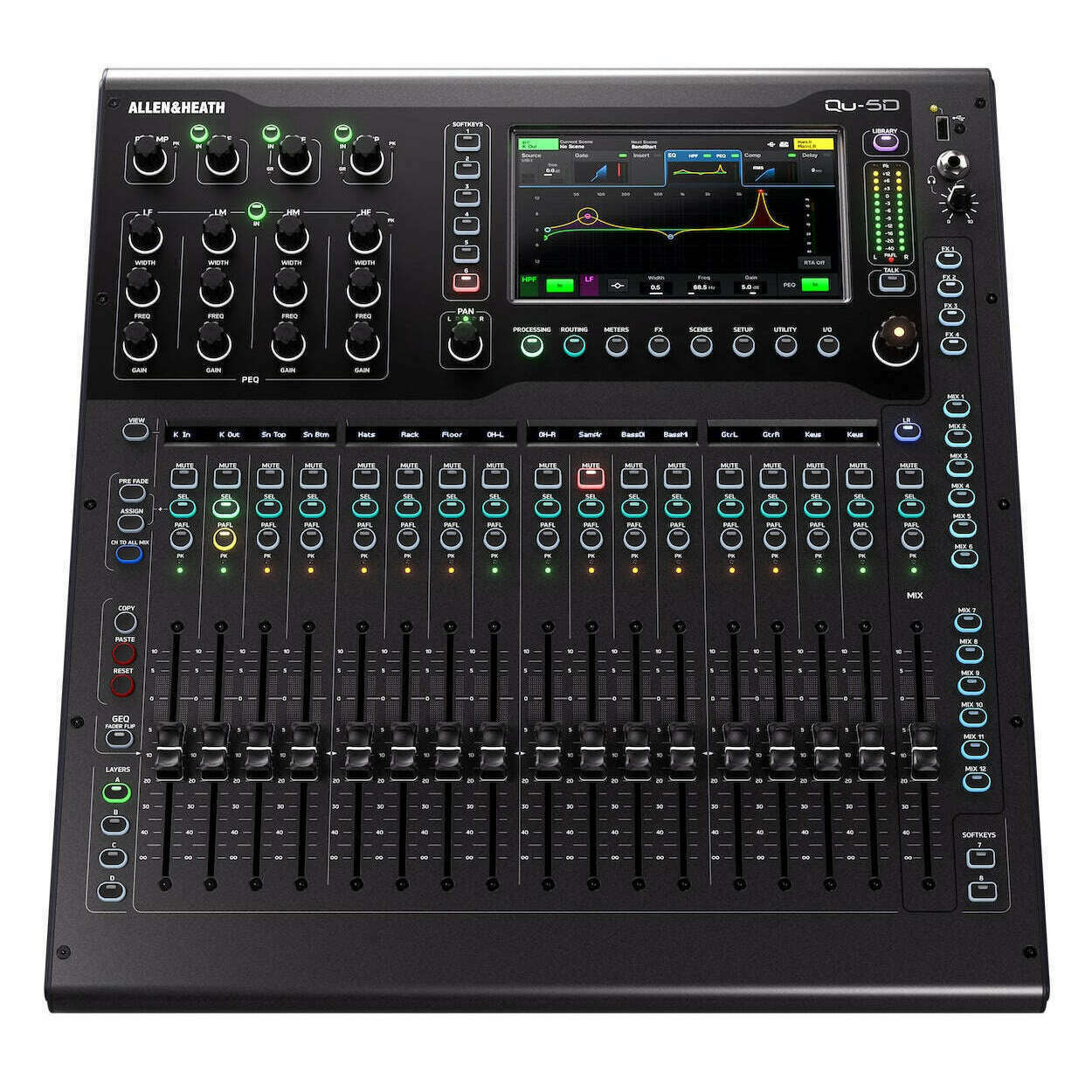 Allen & Heath Qu-5D 38in/24out 96kHz Digital Mixer with Dante