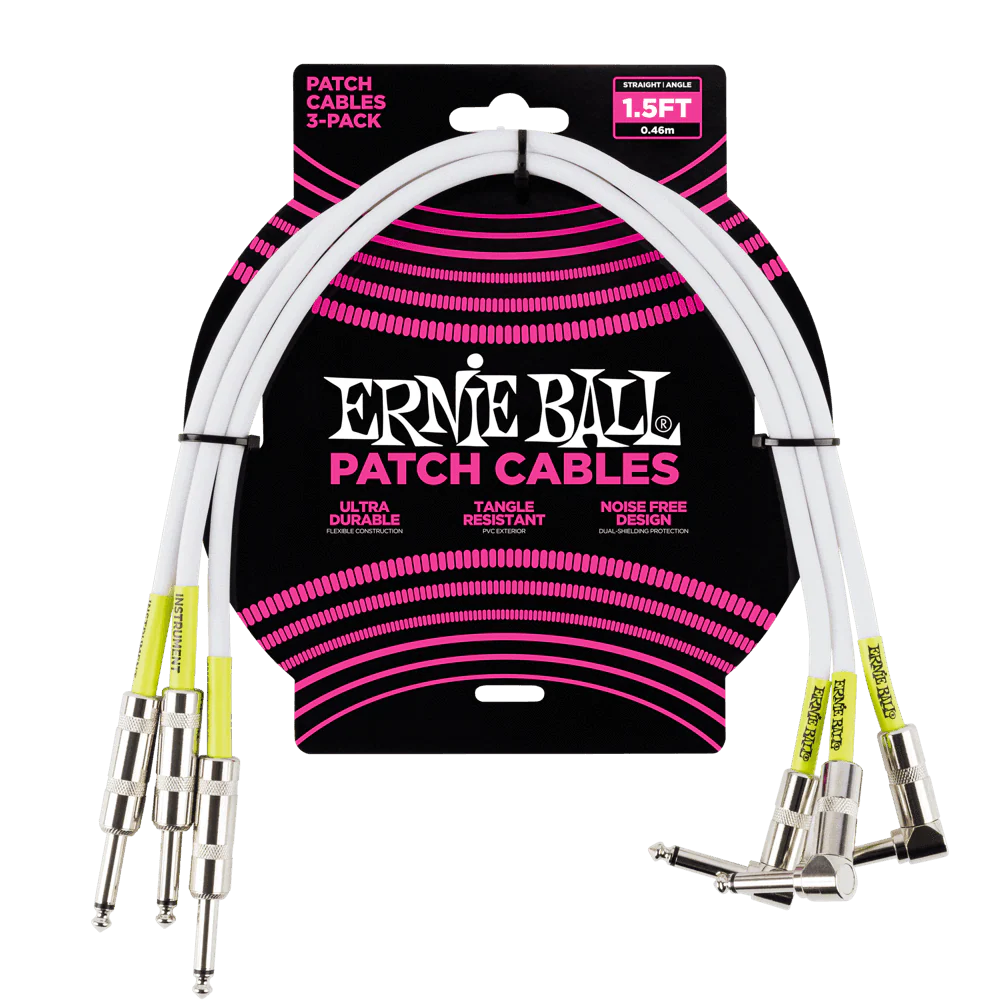 Ernie Ball Guitar Patch Cable 3 Packs