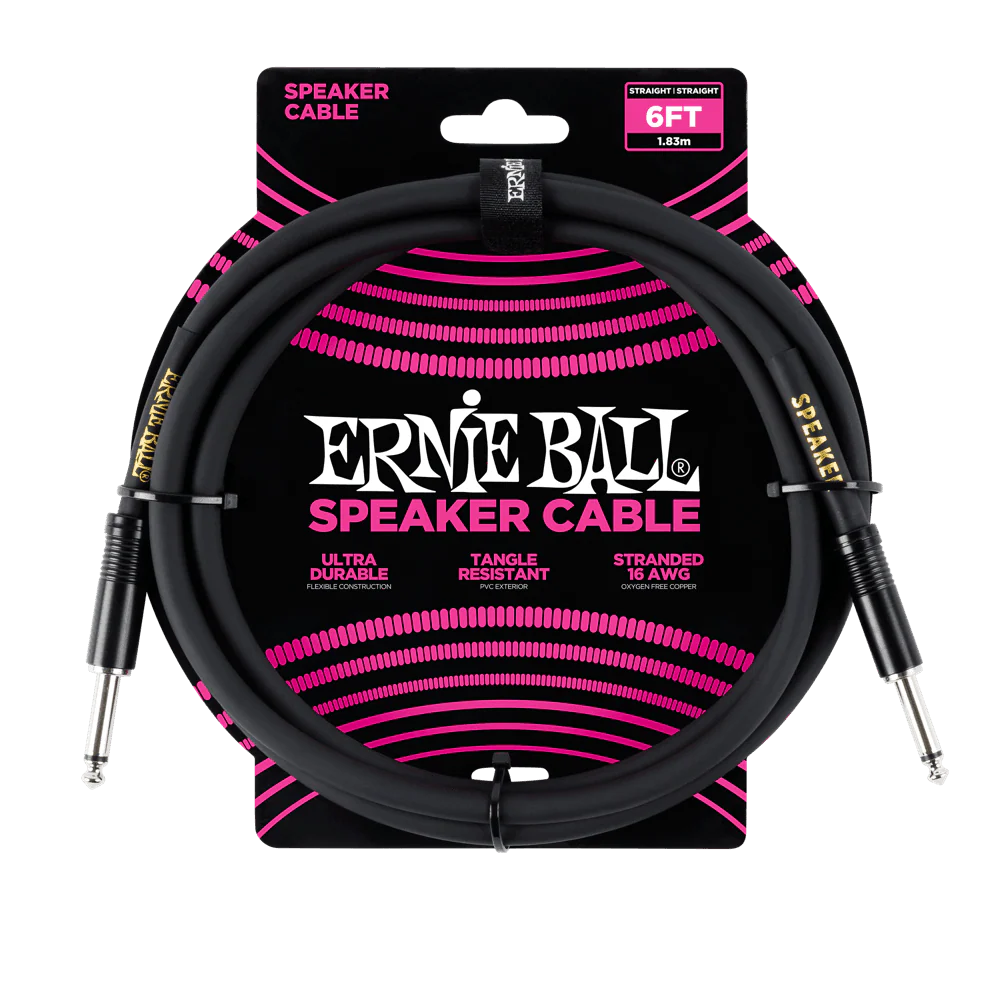 Ernie Ball P06072 Straight Jack to Jack Speaker Cable - 2 Metre