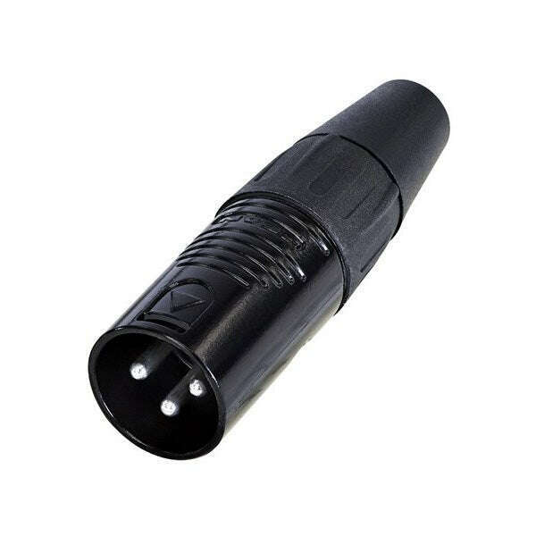 Neutrik Rean RC3M-BAG 3-Pin Male XLR Black/Silver Line Connector