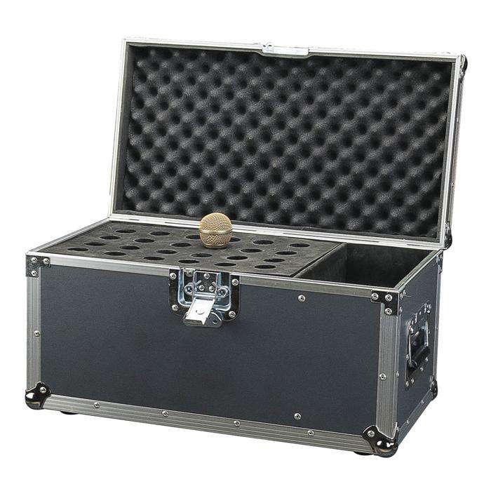 Encore 24 Microphone Carry Road Case with Storage Compartment