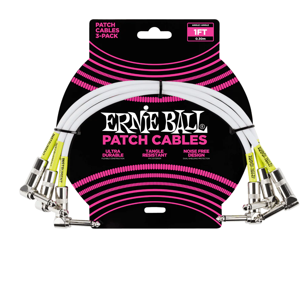 Ernie Ball Guitar Patch Cable 3 Packs