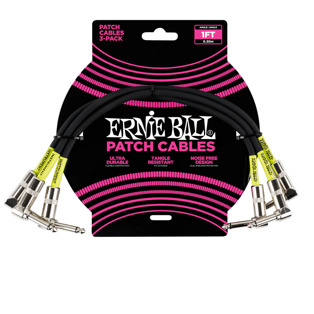 Ernie Ball Guitar Patch Cable 3 Packs
