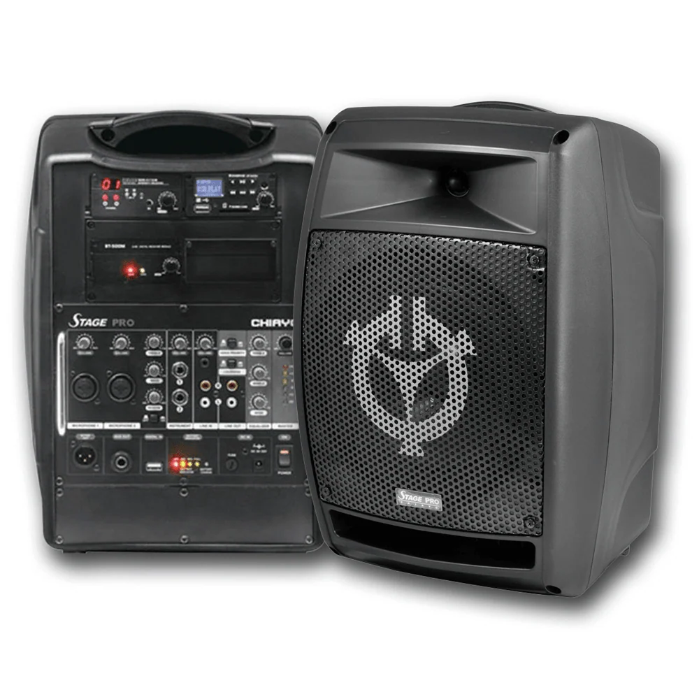 Chiayo Stage Pro 200-watt Portable PA System, Bluetooth/SD/USB Player Recorder