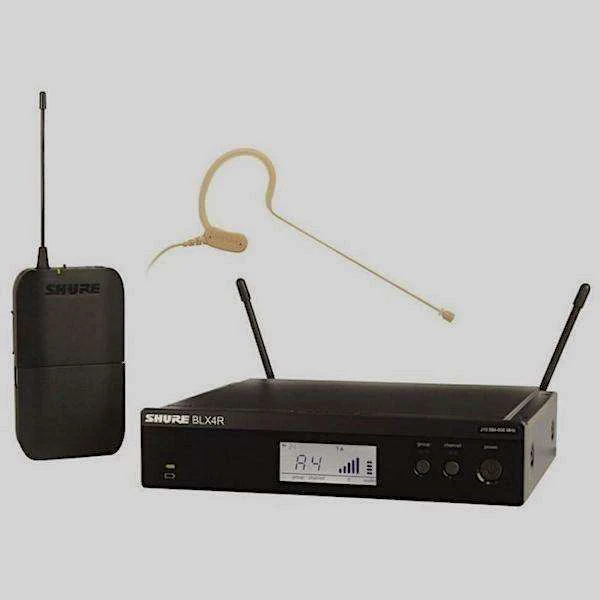 Shure BLX14R/MX153 Wireless Half-Rack Headworn System with Rack Mount Kit (662-686MHz)