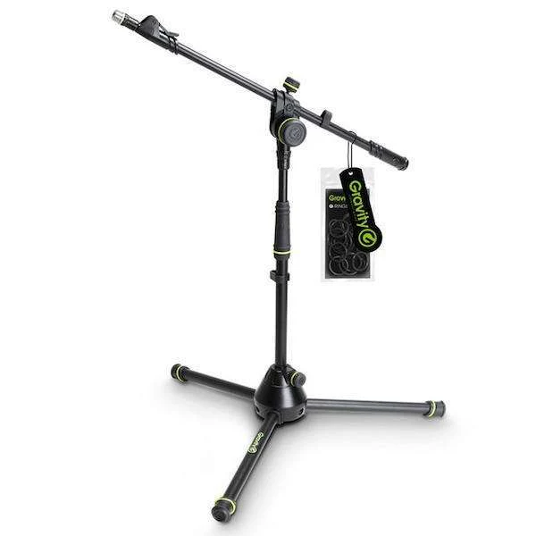 Gravity GMS4222B Short Instrument Microphone Stand with Telescopic Boom Arm