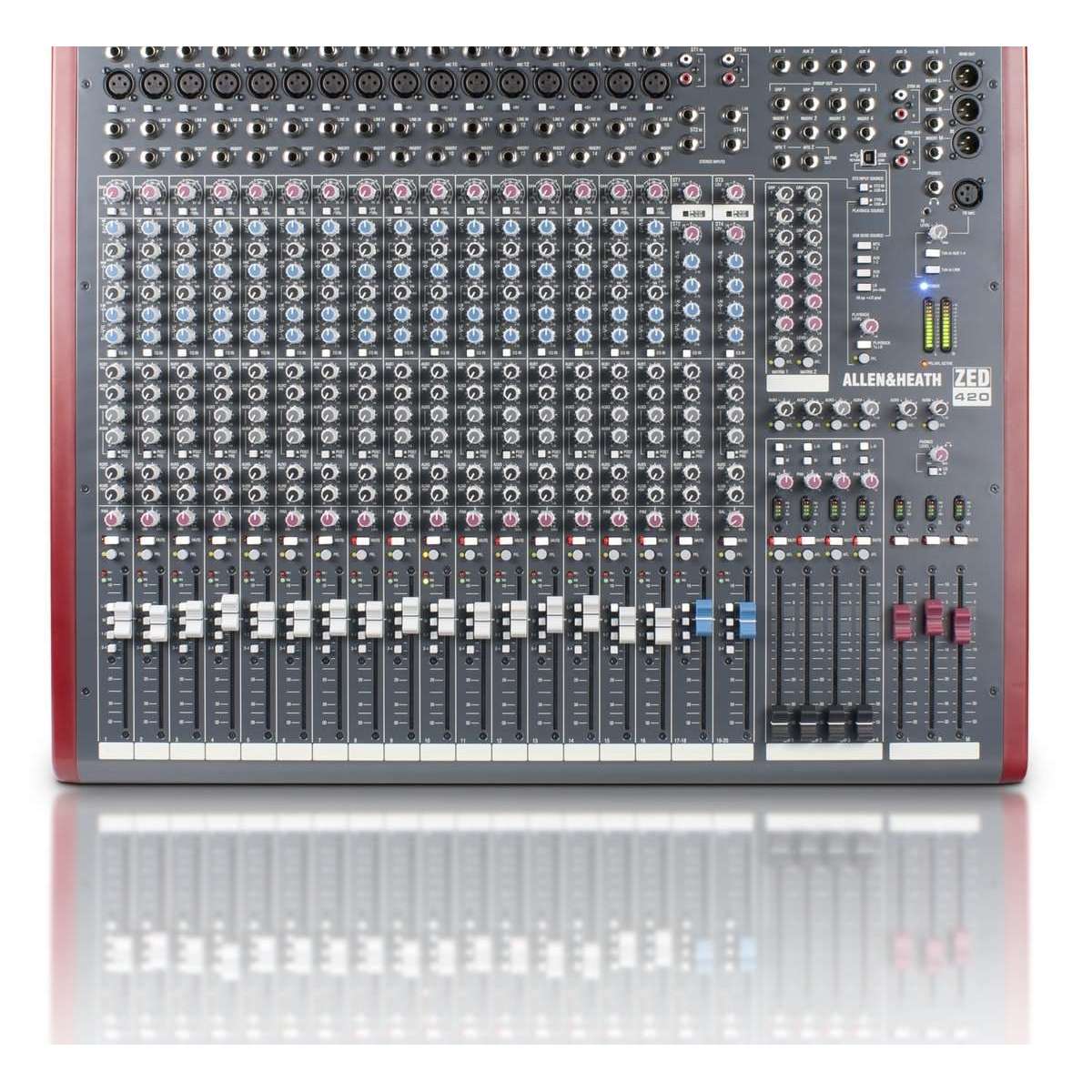 Allen & Heath ZED-420 16 Mono + 2 Stereo Input Mixer with 6 Aux  4-band Dual Mid-Sweep EQ & 4 Groups