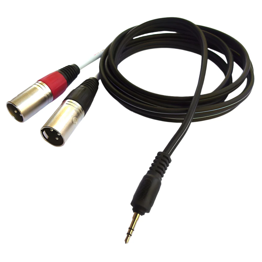 EWI EWI-YIN-SMM2M 2M Stereo 3.5mm Jack To 2 x Male XLR Cable