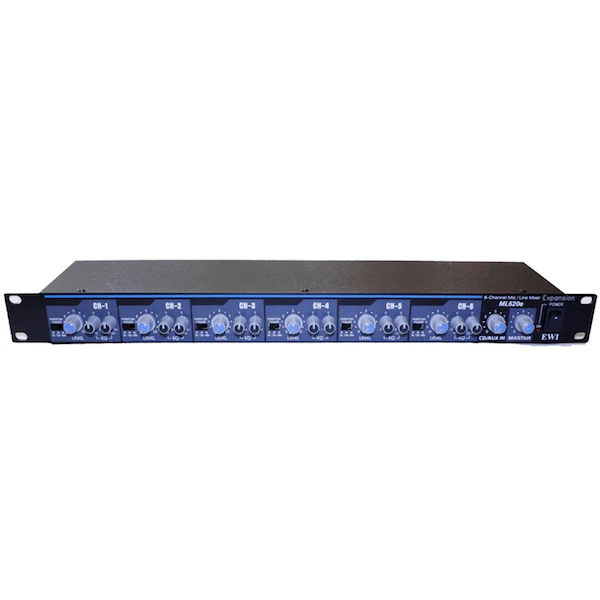 EWI ML-620E 6 Channel Rack-Mountable 1RU Mic/Line Mixer