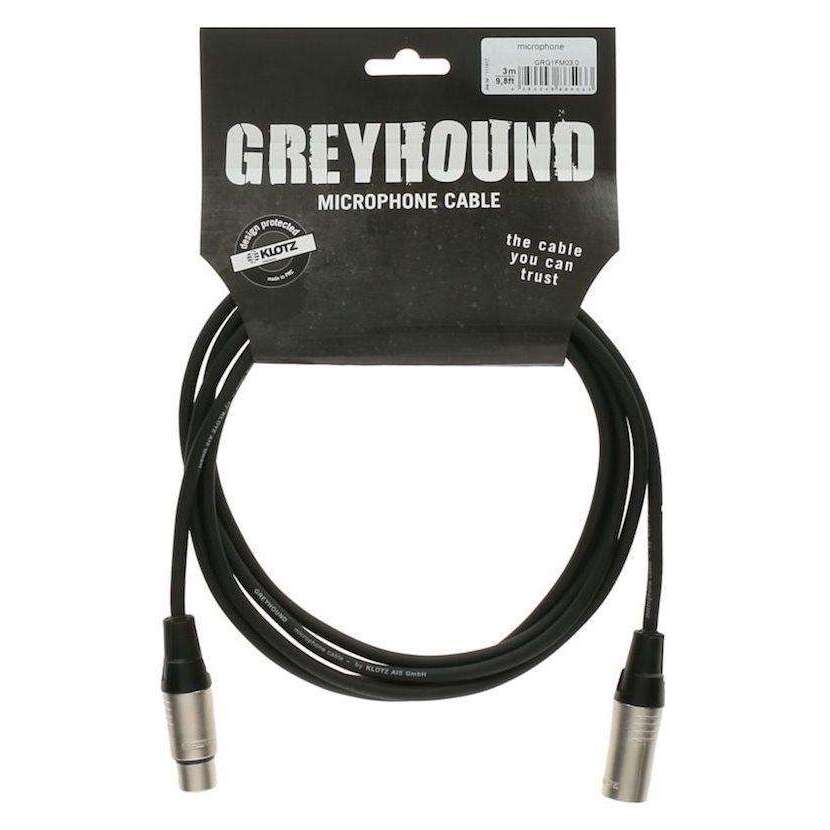 Klotz GRG1FM Greyhound Female to Male XLR Microphone Cable - 1 to 10 Metre