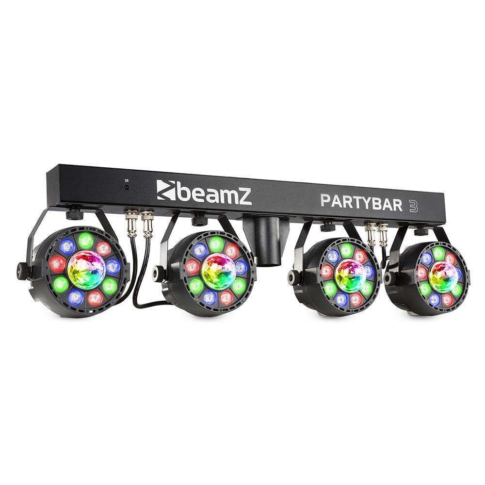 BeamZ PartyBar 3 4x PAR All-In-One LED DJ Lighting System with Magic Ball