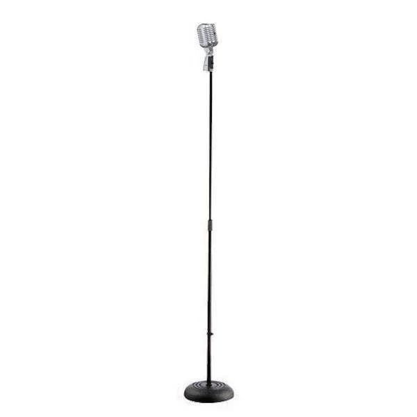 Classic V55 Vintage Dynamic Microphone Package (includes mic, straight round-based stand & cable)