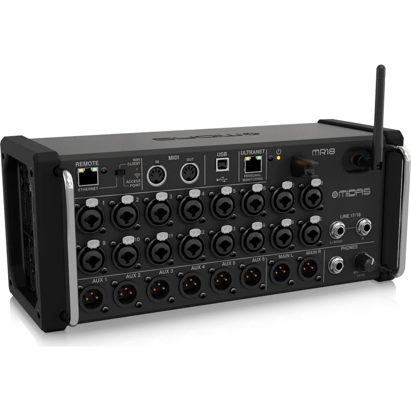 Midas MR18 18-Input Digital Mixer for iPad/Android Tablets