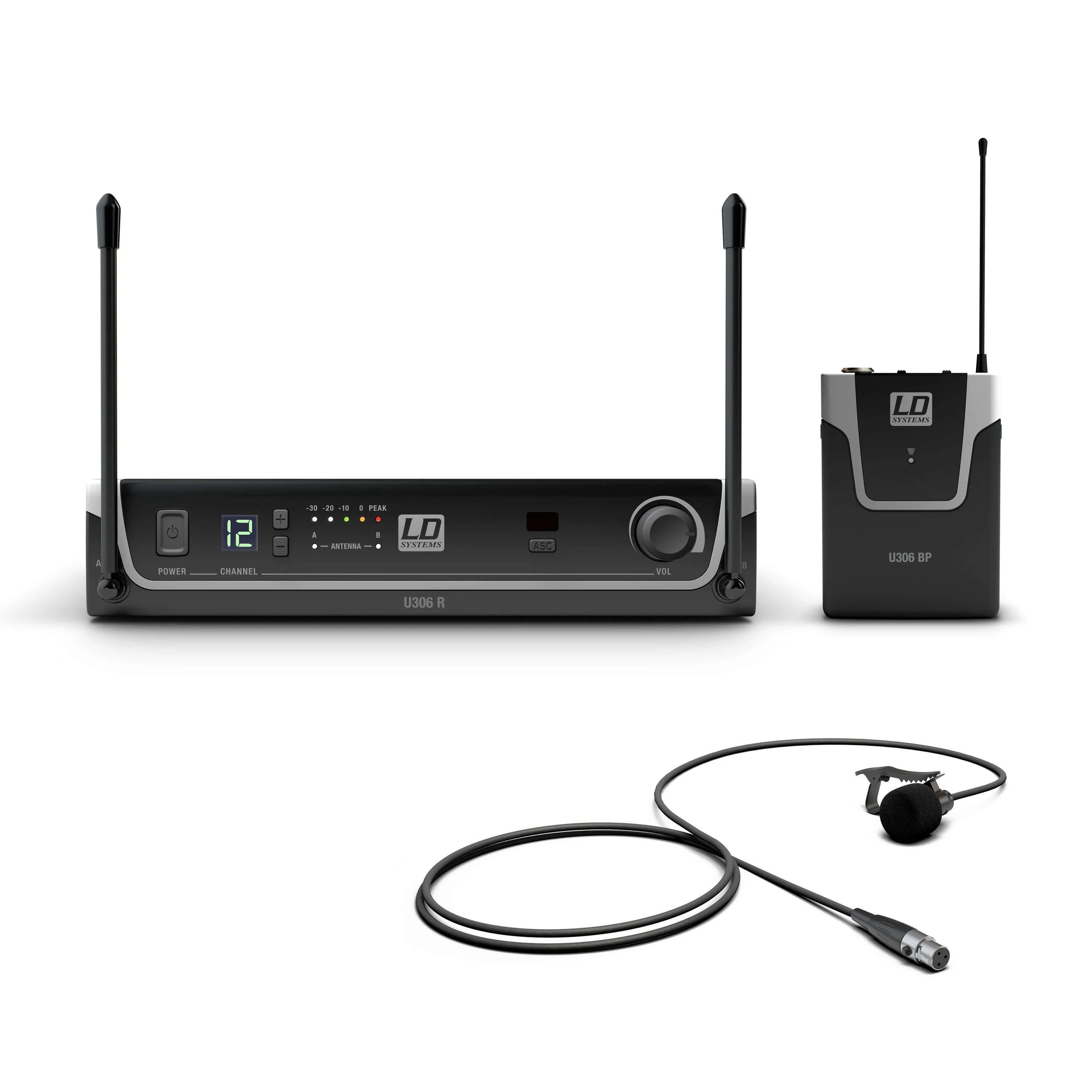 LD Systems U306BPL Wireless Lapel Microphone System (655-679 MHz)