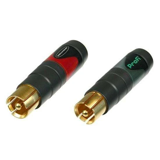 Neutrik NF2C-B/2 RCA Plugs with Black Body/Gold Contacts (pair)