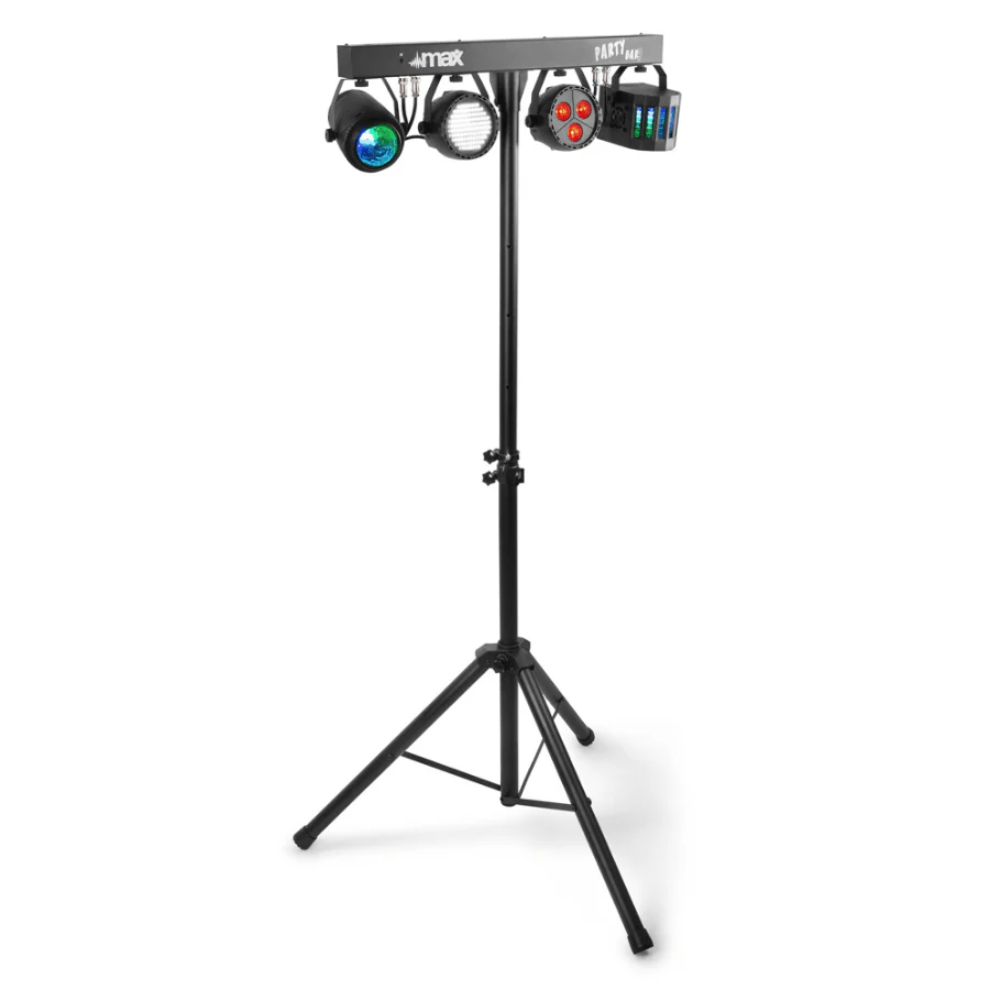 MAX PartyBar09 1x Par, 1x Strobe, 1x Derby + 1x Jellymoon LED