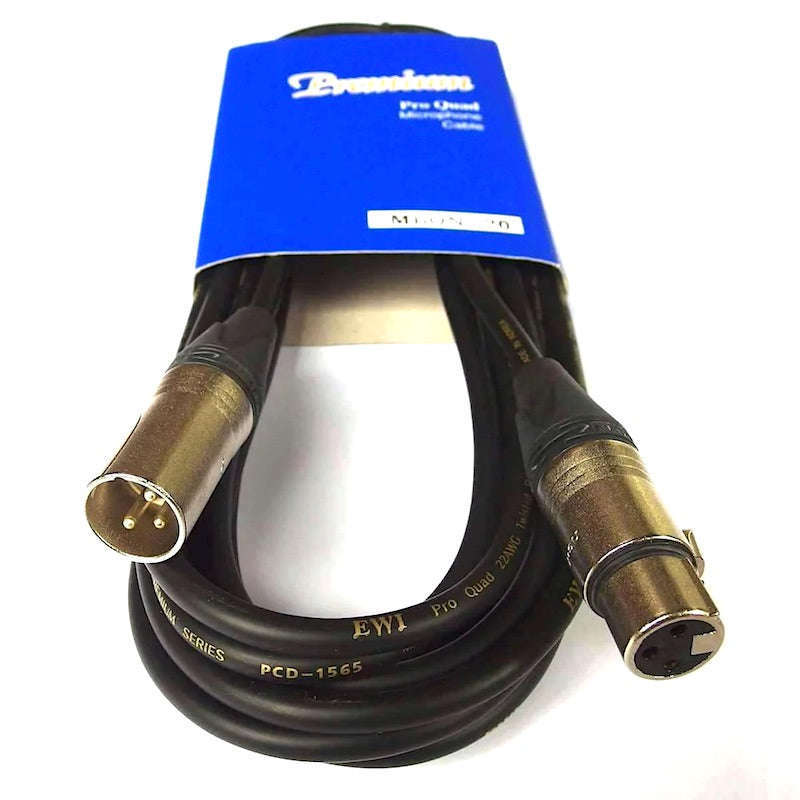 EWI Touring Grade MBQN Premium Neutrik XLR Pro Quad Microphone Cable - 1 to 30 Metre
