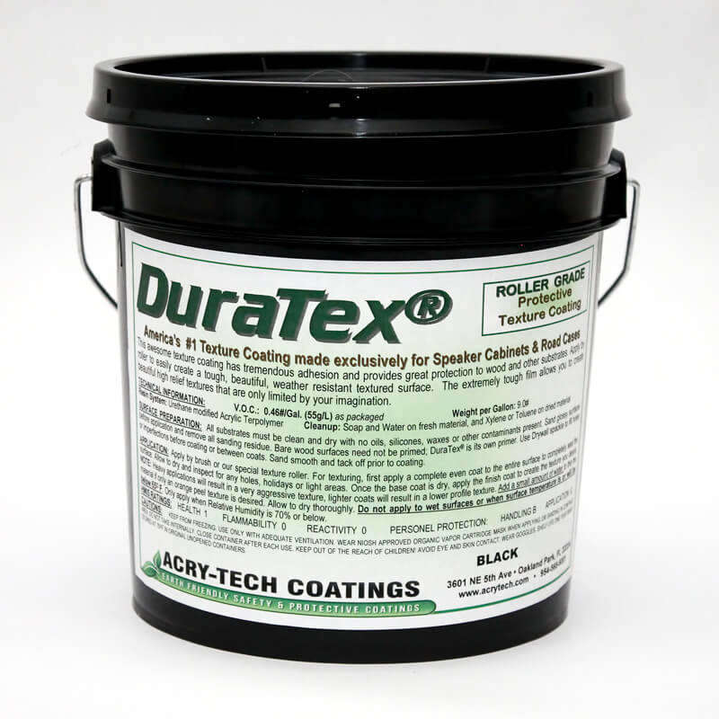 DuraTex Speaker Cabinet Coating Roller Grade: Black - 1 Gallon (3.8L)