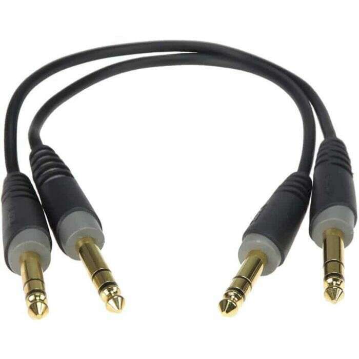 Klotz AB-JJ0030 Twin Balanced 6.35mm Jack to Jack Cable with gold-plated connectors - 30cm