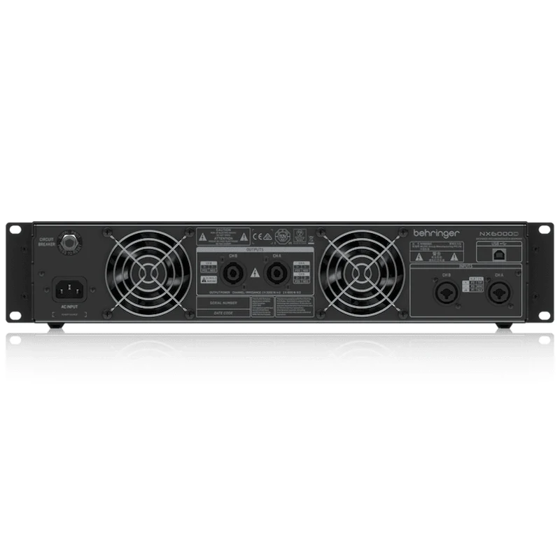 Behringer NX6000D Ultra-Lightweight 6000-Watt Class-D Power Amplifier with SmartSense