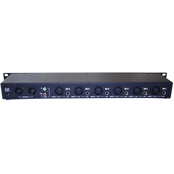 EWI ML-620E 6 Channel Rack-Mountable 1RU Mic/Line Mixer
