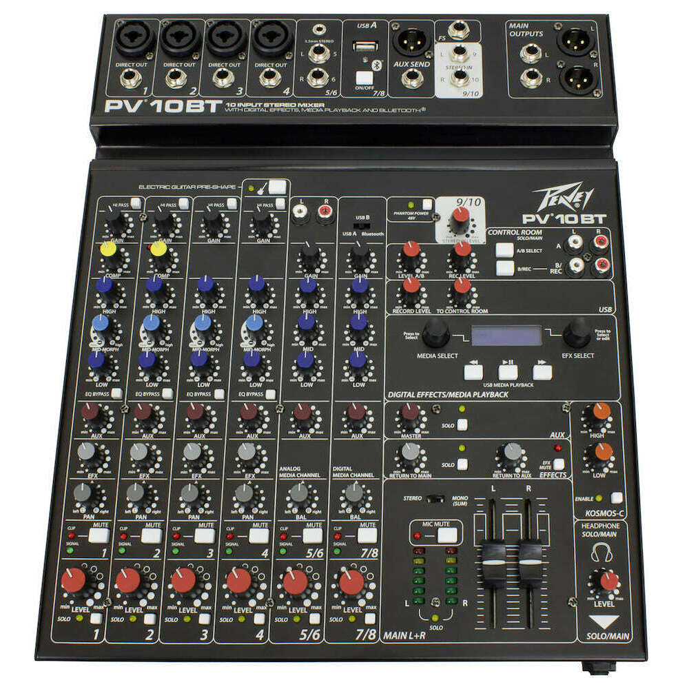 Peavey PV 10 BT 10 Channel Compact Mixer with Bluetooth