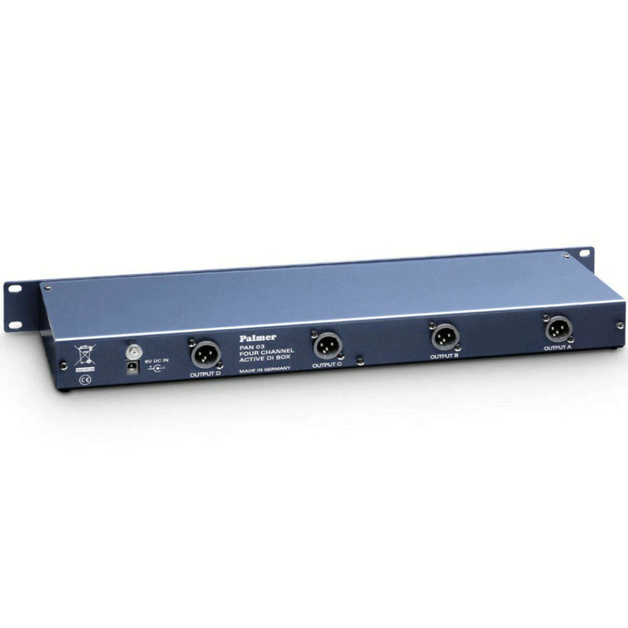 Palmer PAN 03 19 Inch 4-Channel Rack Mount Active DI Box
