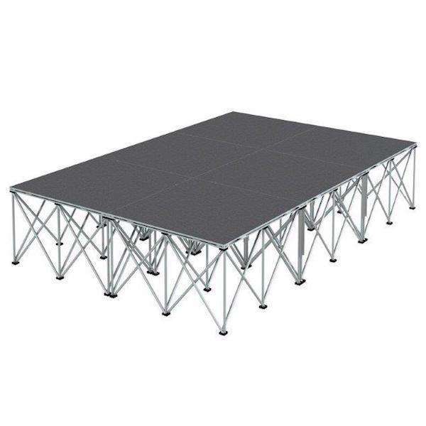 Intellistage 2 Metre x 3 Metre Portable Stage - 30, 40 or 60cm High (6 Square Metres)