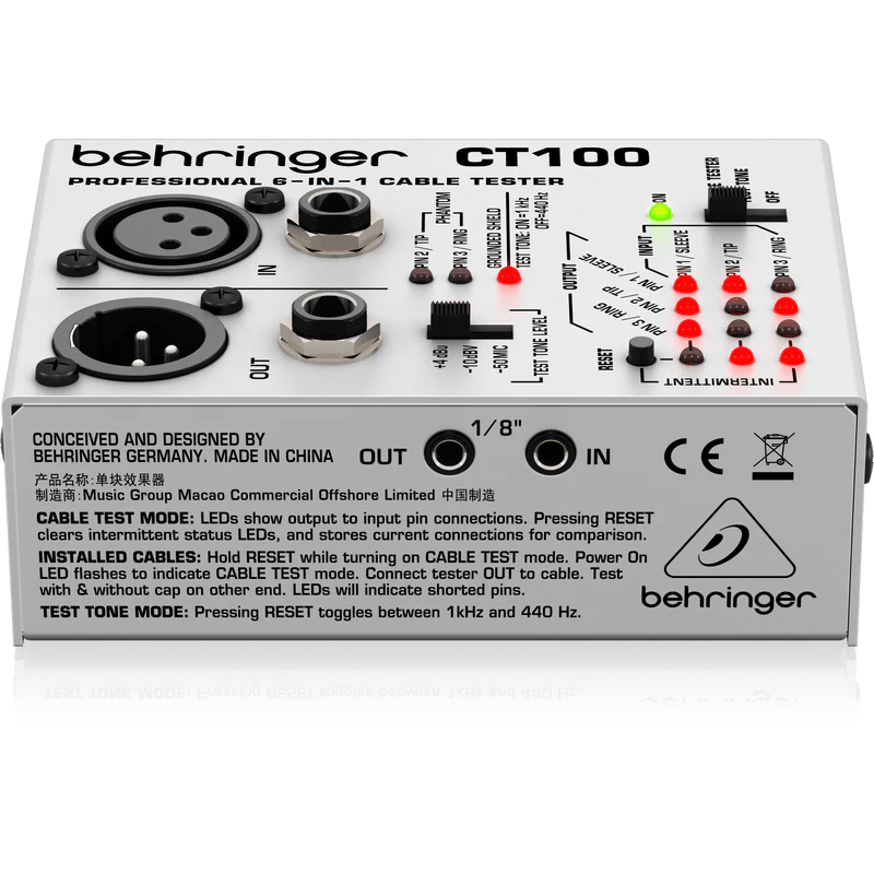 Behringer CT100 6-in-1 Cable Tester