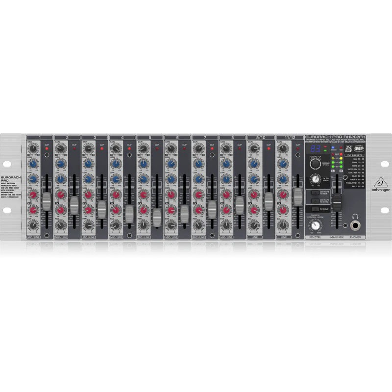 Behringer Eurorack Pro RX1202FX Premium 12-Input Mic/Line Rack Mixer