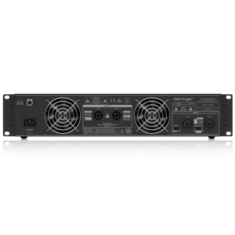 Behringer NX6000 Ultra-Lightweight 6000-Watt Class-D Power Amplifier with SmartSense