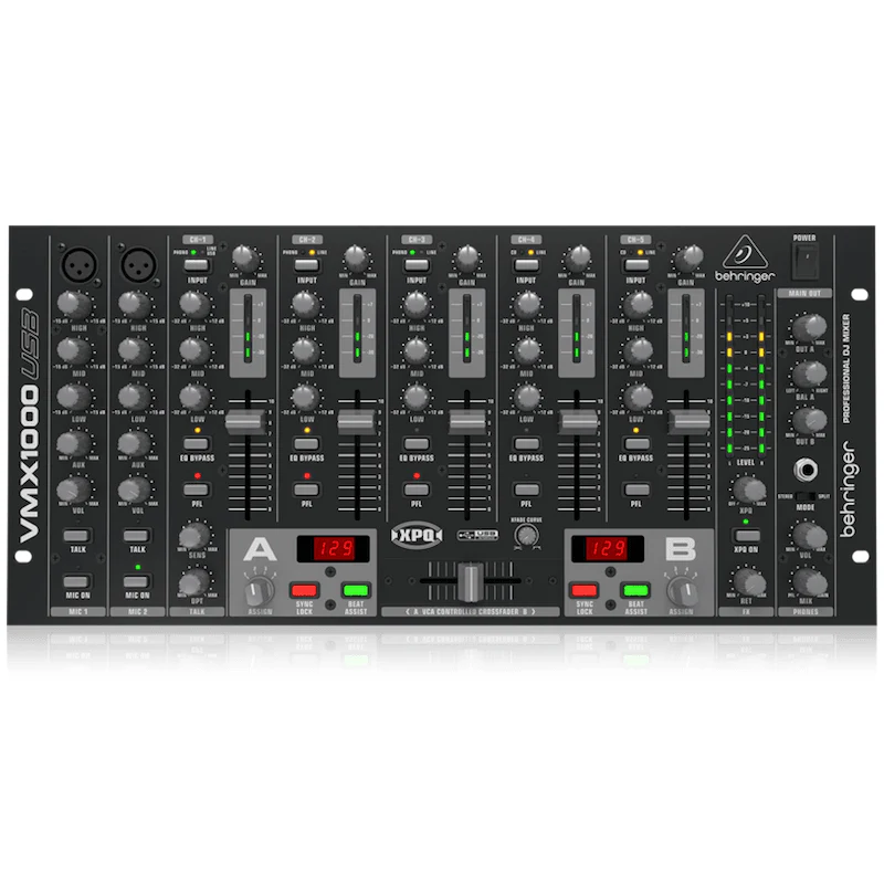 Behringer VMX1000USB Professional 7-Channel Rack-Mount DJ Mixer